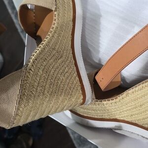 See By Chloe Nude and White Wedges